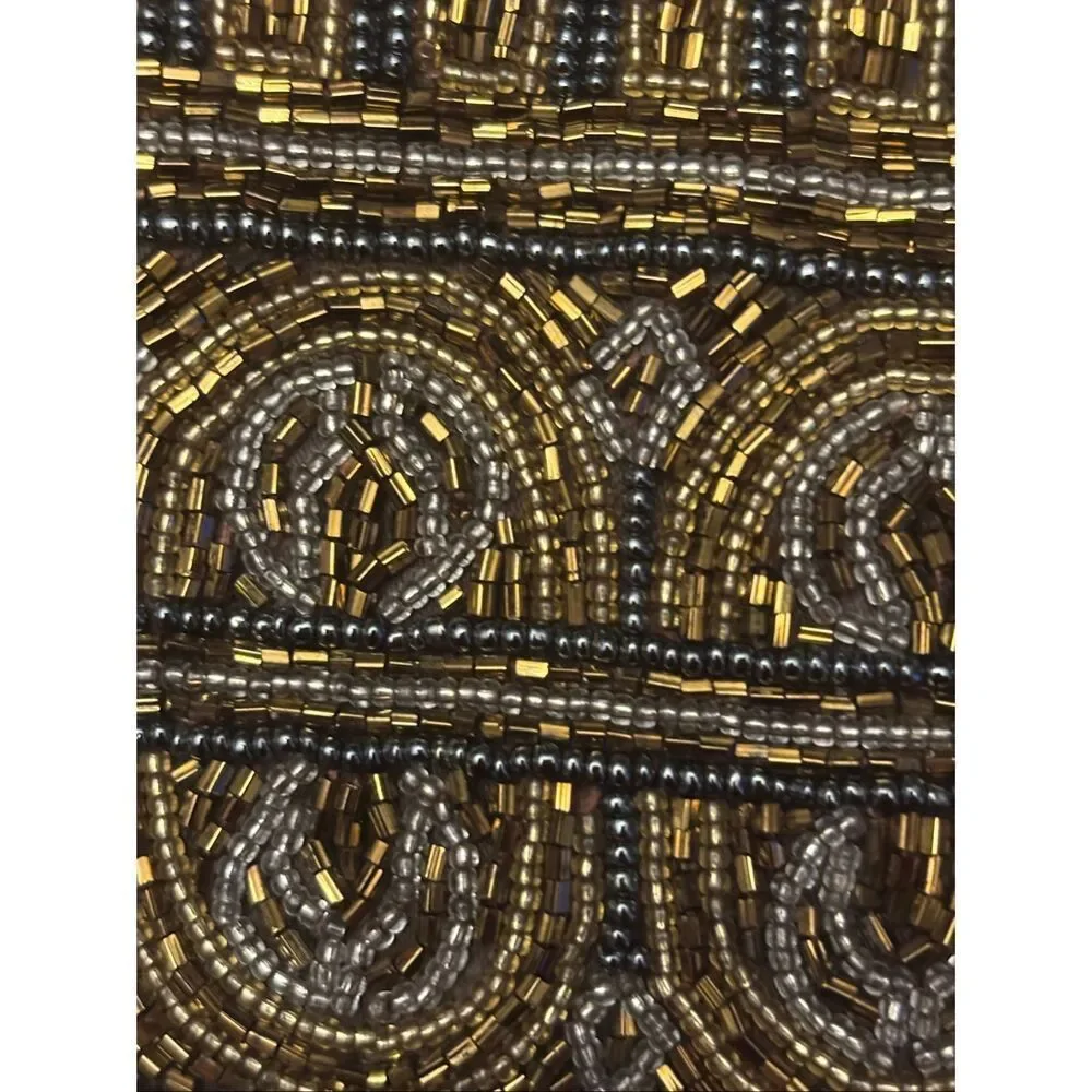 Beautiful beaded drawstring shoulder bag